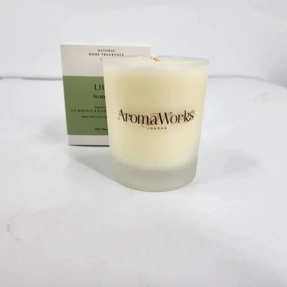 AromaWorks Lemongrass‎ & Bergamot Natural Fragrance 7.75 oz Essential Oil Candle